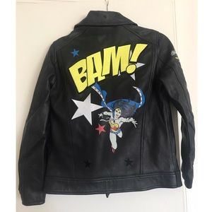 Zara Limited Edn Wonder Woman leather jacket